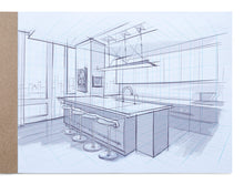Load image into Gallery viewer, 2-point Perspective ROOM GRID Sketchpad (9" x 12")