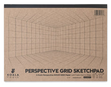 Load image into Gallery viewer, 2-point Perspective ROOM GRID Sketchpad (9" x 12")