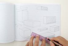 Load image into Gallery viewer, 2-point Perspective 3D Grid Sketchbook