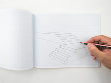 Load image into Gallery viewer, 2-point Perspective 3D Grid Sketchbook