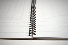 Load image into Gallery viewer, 1-point Perspective ROOM GRID Spiral-Bound Sketch Pad (11" x 14")