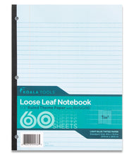 Load image into Gallery viewer, INVISIGRID Blue Tint Loose Leaf Notebook - 1/3" (Wide) Ruled Theme Paper