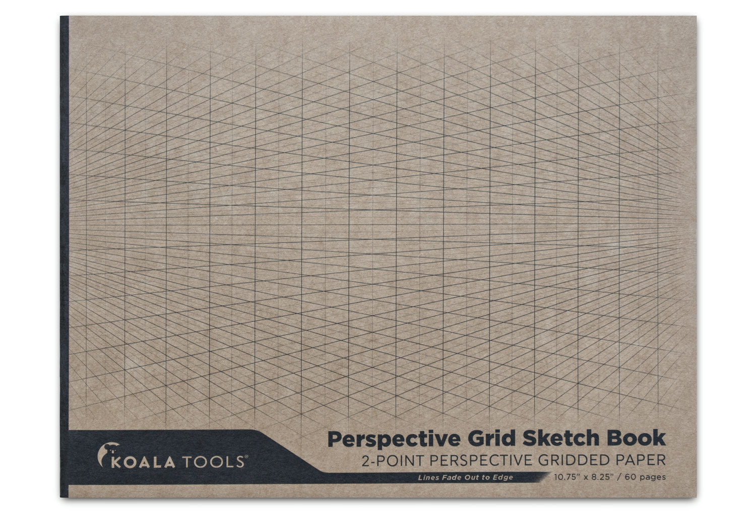 Koala Tools | Drawing Perspective (1 and 2-Point) Large Sketch Pad (1 Point  - 9 x 12)