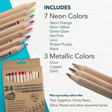 Load image into Gallery viewer, Bear Claw - Thick Triangular Colored Pencils | 24-pack