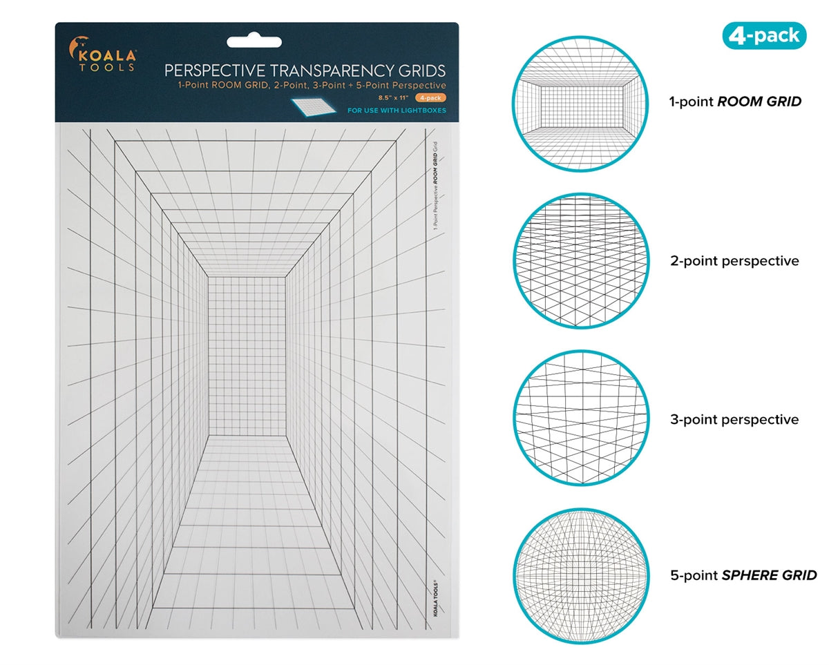 Set Point Transparent Perspective Transparency Set - 1 Point Perspective, 2 Point Perspective ...
