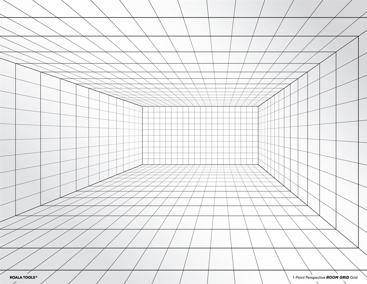 2 Point Perspective Interior Grid