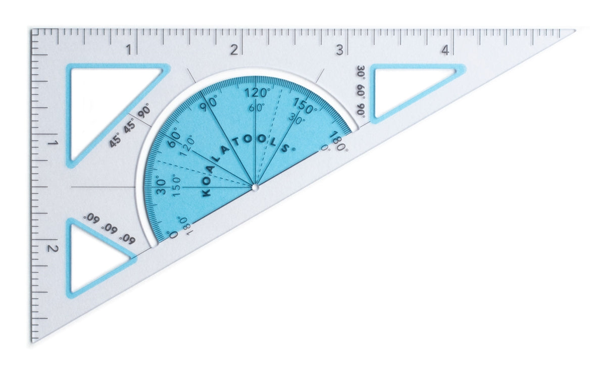 Right Triangle Ruler Clear Plastic 5-inch Straight Edge Sketchbook ...