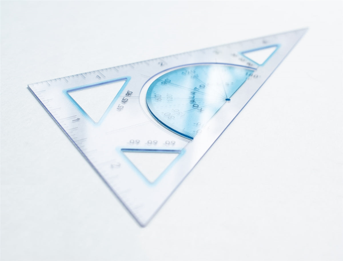 Right Triangle Ruler Clear Plastic 5-inch Straight Edge Sketchbook ...