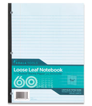 Load image into Gallery viewer, INVISIGRID Blue Tint Loose Leaf Notebook - 1/3&quot; (Wide) Ruled Theme Paper
