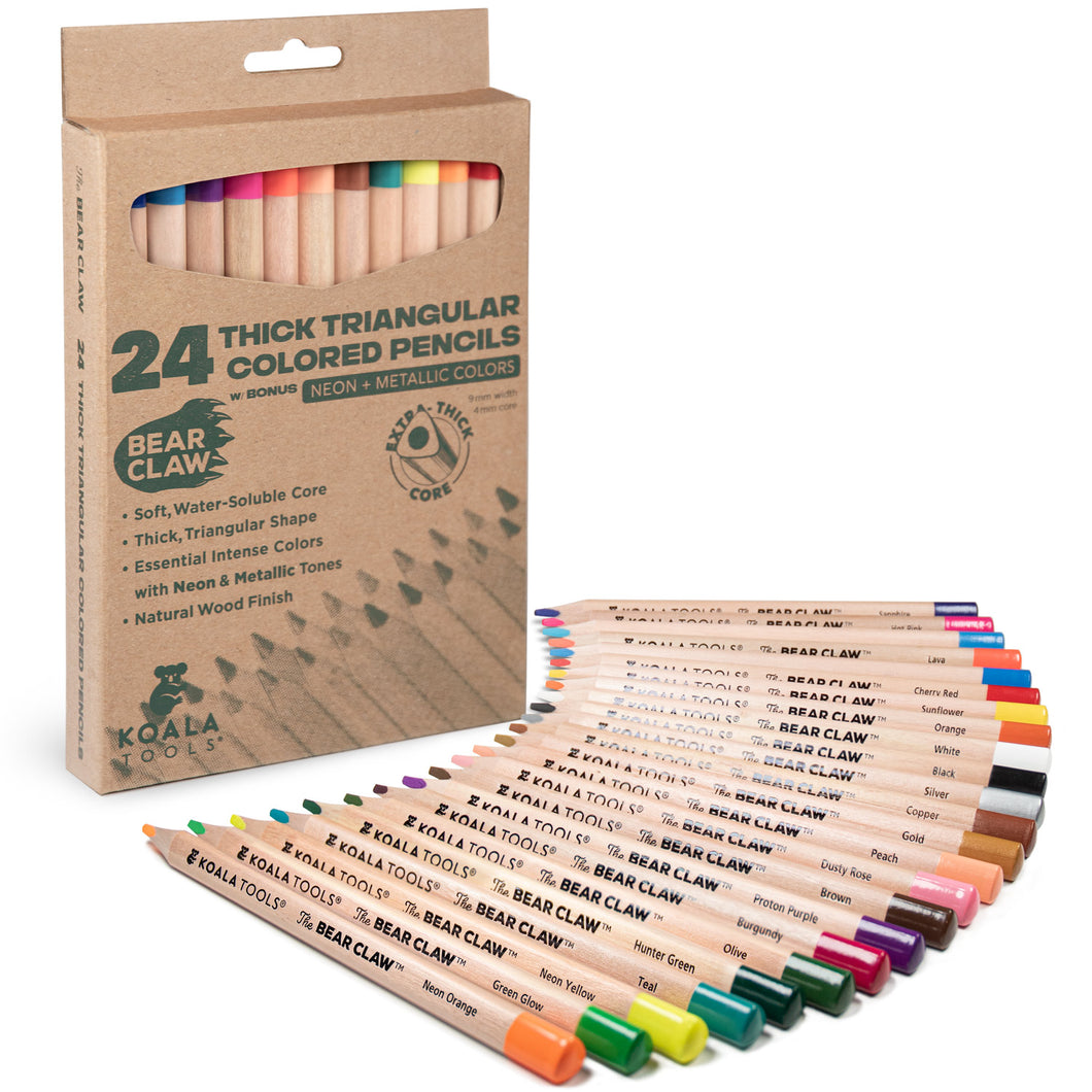 Bear Claw - Thick Triangular Colored Pencils |  24-pack